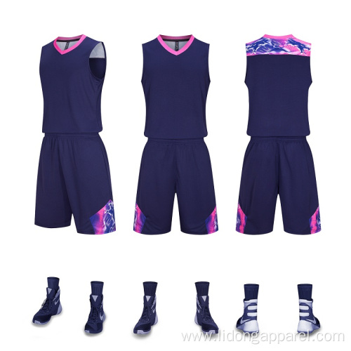 Sports Training Youth Team Basketball Uniforms Jersey Set